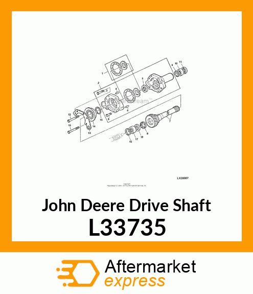 SHAFT,POWER SHAFT CLUTCH DRIVER L33735