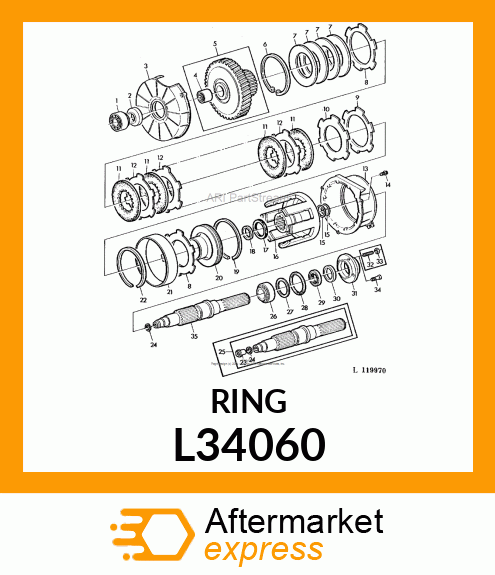 RING,PISTON AND ROD L34060