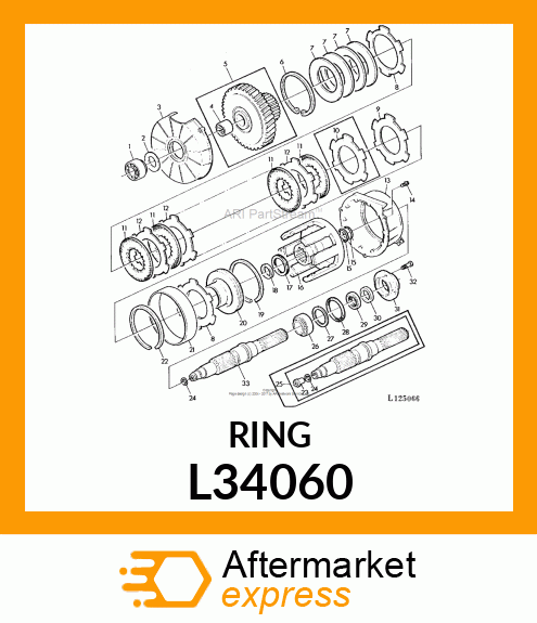 RING,PISTON AND ROD L34060