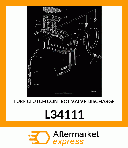 TUBE,CLUTCH CONTROL VALVE DISCHARGE L34111