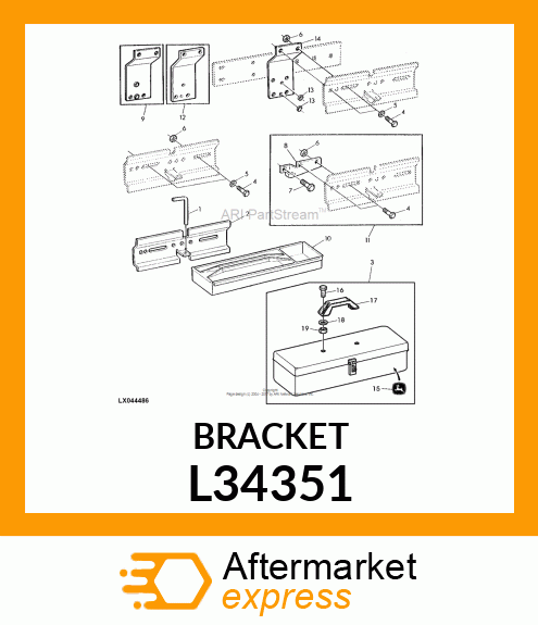 SUPPORT, TOOL BOX L34351