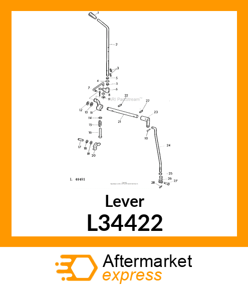 Lever L34422