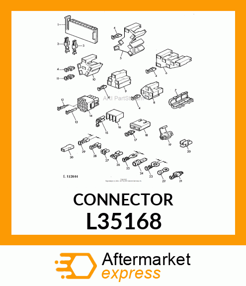 AMP 5 WAY RECEPTACLE HOUSING CONNEC L35168