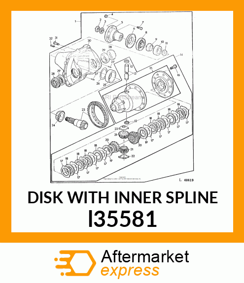 DISK WITH INNER SPLINE l35581