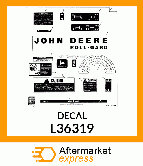 LABEL, ROCKSHAFT UNIT L36319