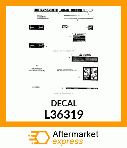 LABEL, ROCKSHAFT UNIT L36319