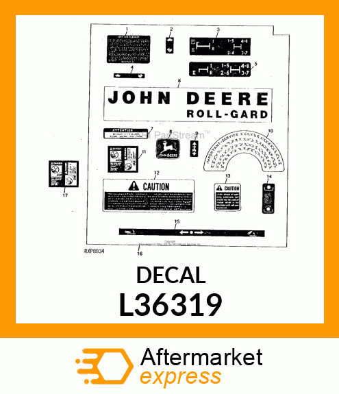 LABEL, ROCKSHAFT UNIT L36319