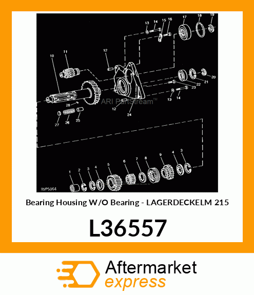 Bearing Housing W/O Bearing - LAGERDECKELM 215 L36557