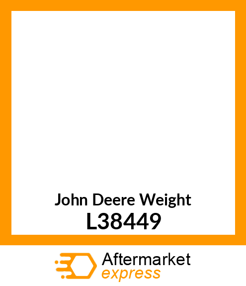 WEIGHT, FRONT WEIGHT LH. 50.03KG L38449