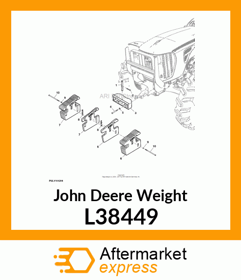 WEIGHT, FRONT WEIGHT LH. 50.03KG L38449