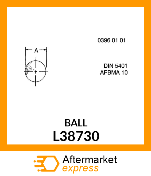 BALL, DIN 5401 10 CAT.III L38730