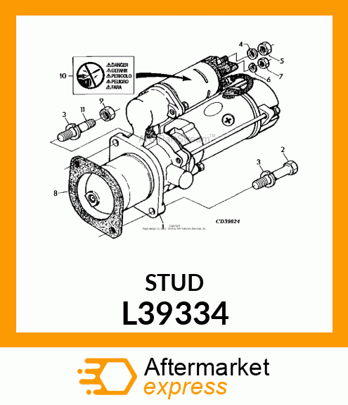 STUD 3/8 L39334