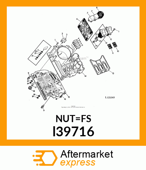 NUT, HEX MACHINE SCREW l39716