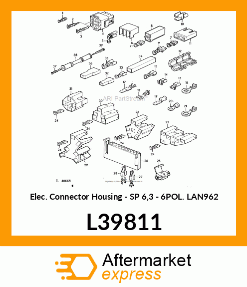 Elec. Connector Housing - SP 6,3 - 6POL. LAN962 L39811