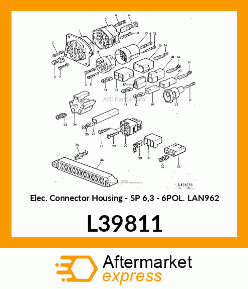 Elec. Connector Housing - SP 6,3 - 6POL. LAN962 L39811