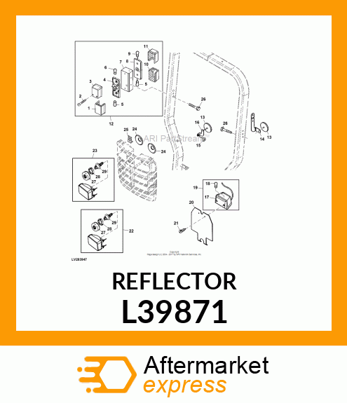 Reflector - BACK REFLECTOR L39871