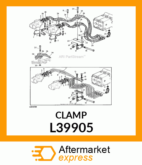 CLAMP, 2 X D19 WIDTH 30 L39905