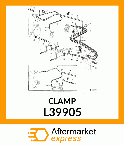 CLAMP, 2 X D19 WIDTH 30 L39905