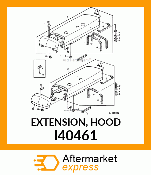 EXTENSION, HOOD l40461