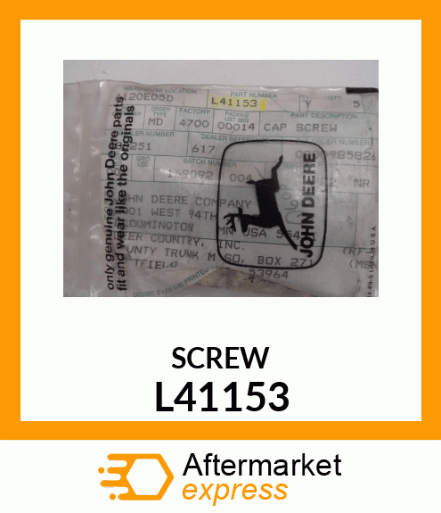 Cap Screw L41153