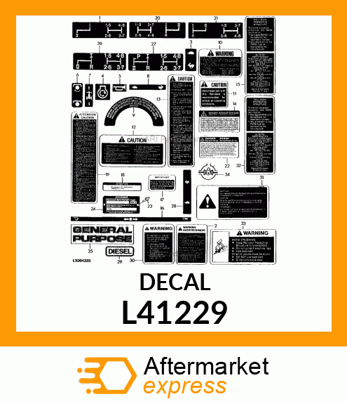 LABEL BATTERY (ENGLISH TEXT) L41229