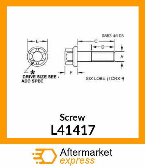 Screw L41417