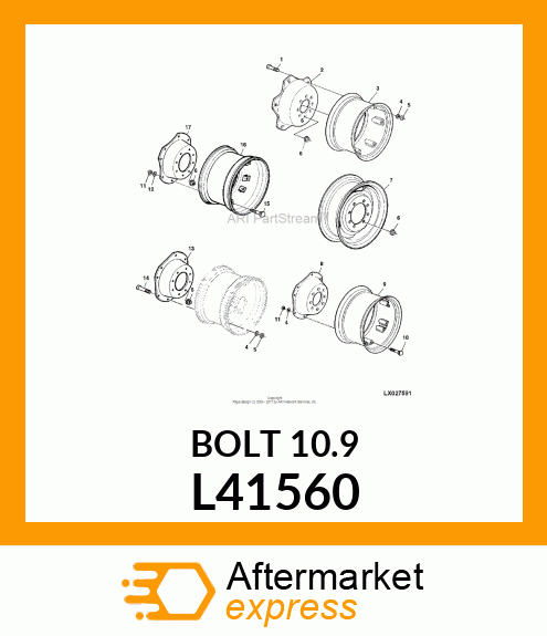 SCREW, M16X74 / 10.9 L41560