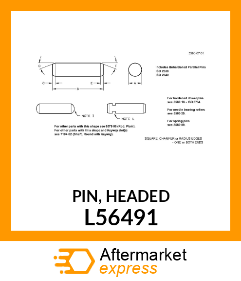 PIN, HEADED L56491