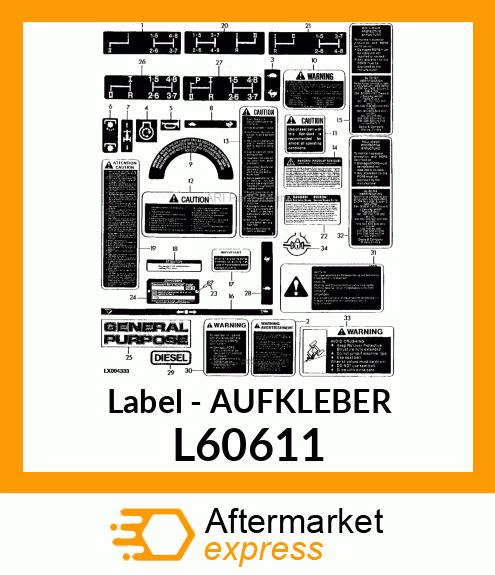 Label - AUFKLEBER L60611