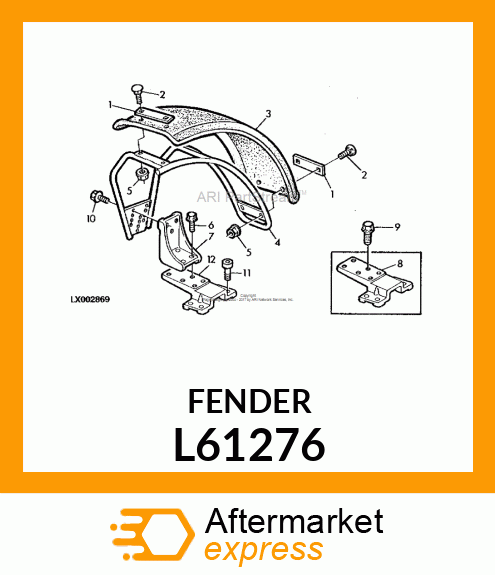 FENDER ROOF W 320 / L 1070 / R 650 L61276