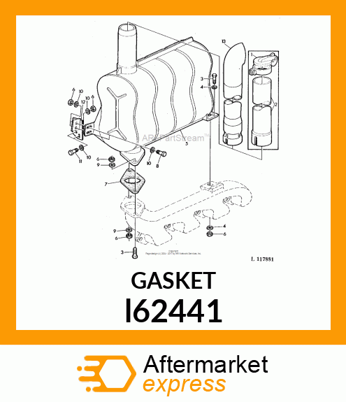 GASKET, HIGH TEMPERATURE GASKET FOR l62441