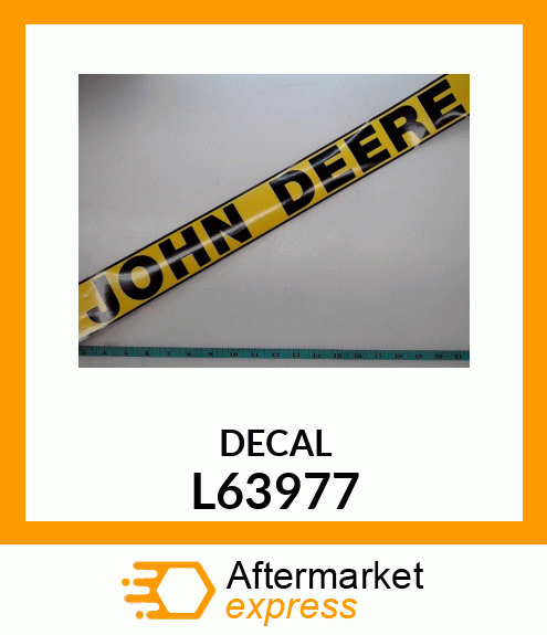 LABEL,HOOD,"JOHN DEERE" L63977