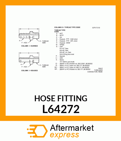 HOSE FITTING L64272