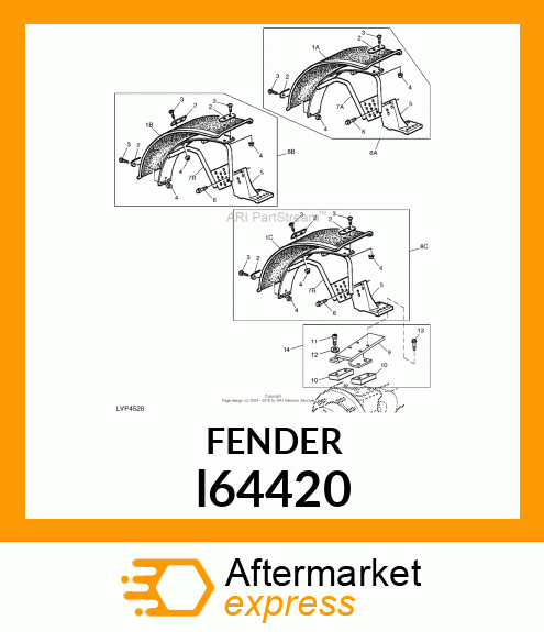 FENDER ROOF W 370 / L 1280 / R 720 l64420