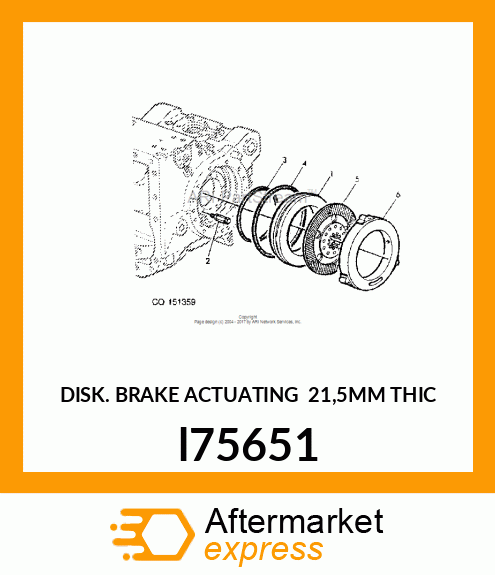 DISK. BRAKE ACTUATING 21,5MM THIC l75651