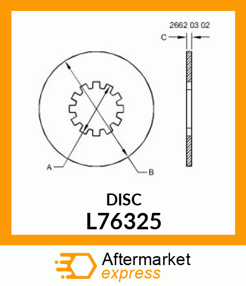 DISK,INNER SPLINE L76325