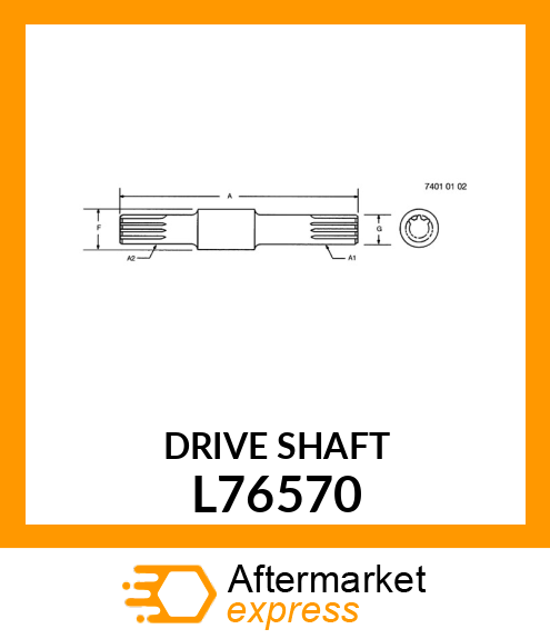 SHAFT, DRIVE FRONT 40KM/H SYNC. L76570