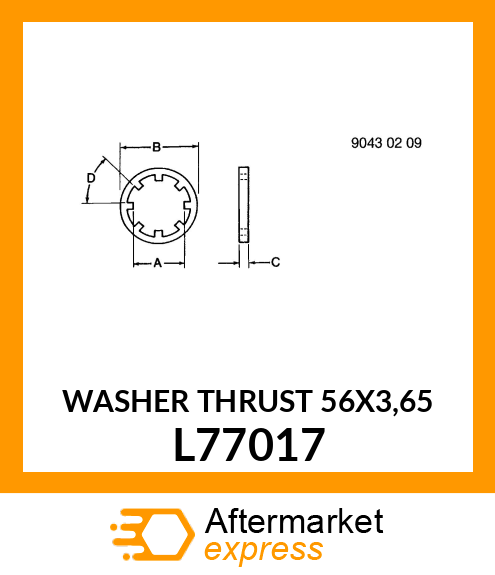 WASHER THRUST 56X3,65 L77017