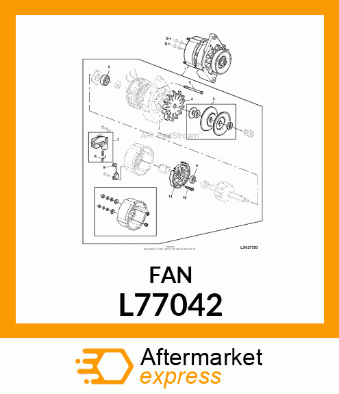 FAN,ALTERNATOR L77042