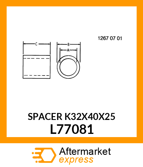 SPACER K32X40X25 L77081