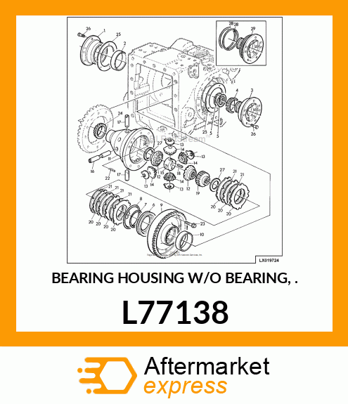 BEARING HOUSING W/O BEARING, . L77138