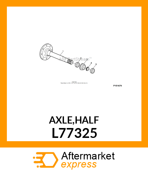 AXLE,HALF L77325