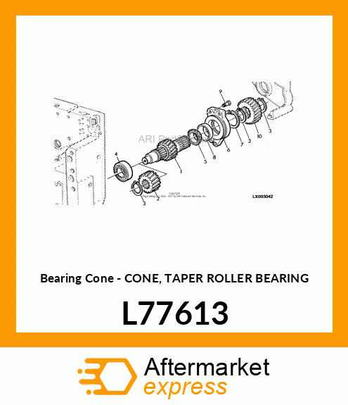 Bearing Cone - CONE, TAPER ROLLER BEARING L77613