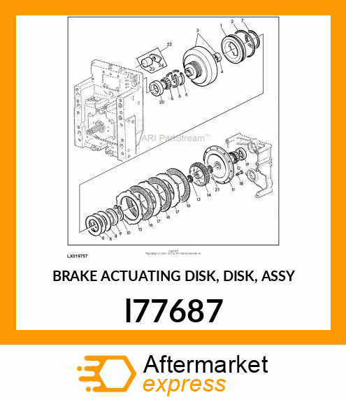 BRAKE ACTUATING DISK, DISK, ASSY l77687