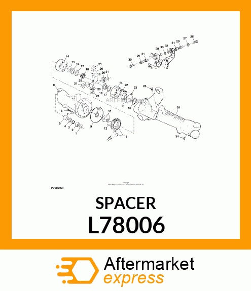 SPACER, FRONT AXLE L78006