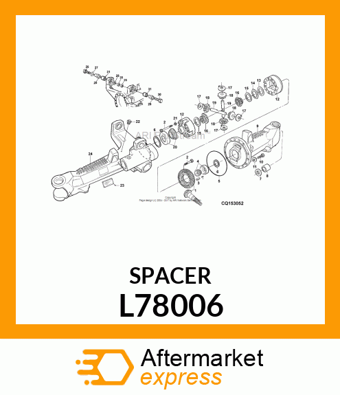 SPACER, FRONT AXLE L78006