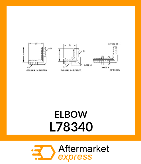 ELBOW, FITTING L78340