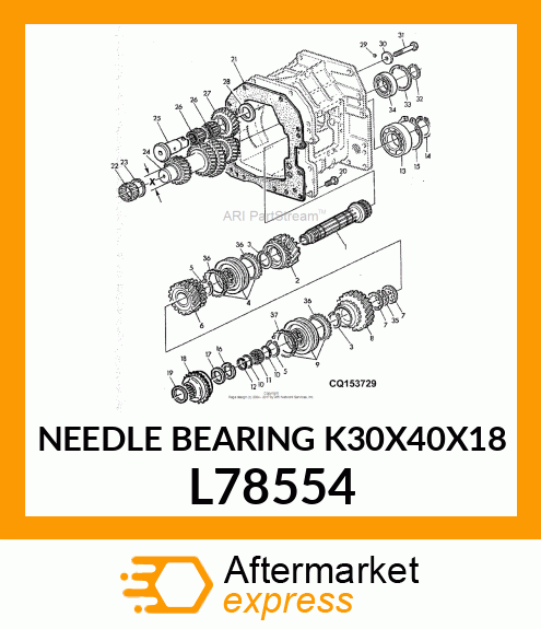 NEEDLE BEARING K30X40X18 L78554