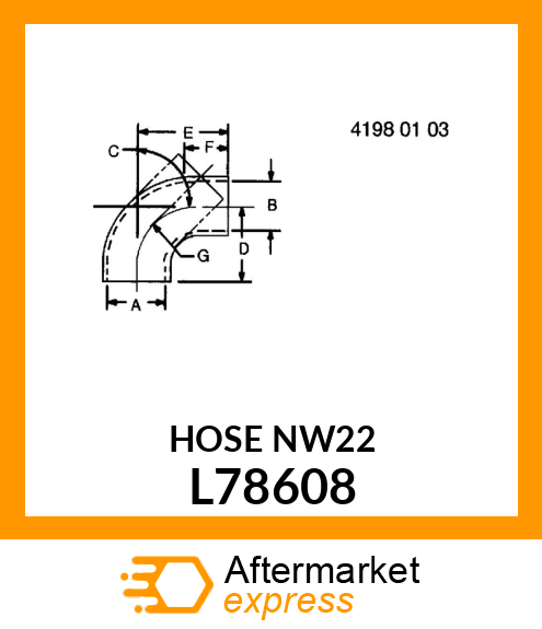 HOSE NW22 L78608