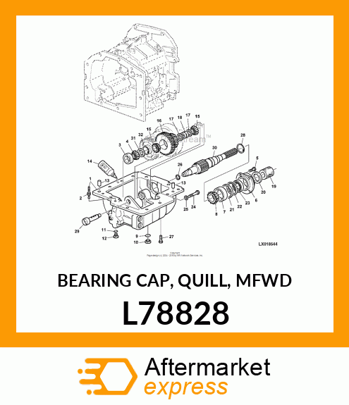 BEARING CAP, QUILL, MFWD L78828